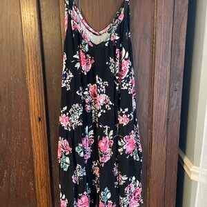 Torrid Black Floral Romper